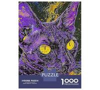 1000 Pieces Puzzles for Adults Purple Cat Jigsaws for Adults Relax Games Enhance Memory Unique Gifts for Birthday And Christmas 70x50cm/1000pcs