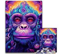 1000 Pieces Puzzles for Adults Purple Monkey Puzzles for Adults Brain Teaser Game for Teenagers, Perfect 26X38CM/10.23x14.96inch
