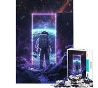 1000 Pieces Puzzles for Adults Purple Neon Space Portal for Birthday, Chrismas Birthday Present Educational Games for Age 14+ Game (38x52cm)