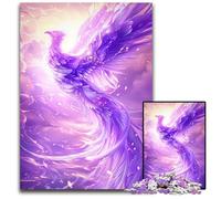 1000 Pieces Puzzles for Adults Purple Phoenix Difficult Puzzles for Adults Interactive Family Game Brain Challenge Educational Toy 1000 PCS(75x50cm)
