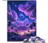 1000 Pieces Puzzles for Adults Purple Sunset Jigsaw Perfect for Family Fun on Christmas, Thanksgiving, Birthdays & Easter 50X75CM