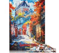 1000 Pieces Puzzles for Adults Quebec City Art Poster Jigsaw Puzzles for Adults And Wooden Puzzles Home Decoration 1000pcs (75x50cm)