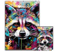 1000 Pieces Puzzles for Adults Raccoon Graffiti Puzzles for Adults Brain Teaser Game for Teenagers, Perfect 50x75CM/19.68x29.52inch