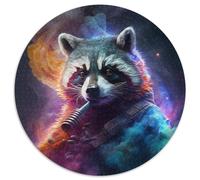 1000 Pieces Puzzles for Adults Raccoon Nebula Difficult Puzzles for Adults Family Interaction & Brain Challenge,Family Activity Challenge (67.5x67.5cm)