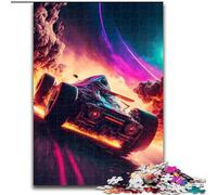 1000 Pieces Puzzles for Adults Race Car In Space Flames 1000 Piece Jigsaw Puzzle Ideal for And Family Fun for Holidays, Birthdays (Size 26x38cm)