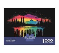 1000 Pieces Puzzles for Adults Rainbow Mountain Reflection Art Print Puzzle for Adults Toy Wall Decor Analysis And Logic Unique Gifts for Birthday And Christmas 38x26cm/1000pcs