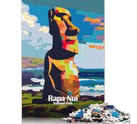 1000 Pieces Puzzles for Adults Rapa Nui National Park Chile Art Jigsaw Puzzles for Adults Paperboard Puzzles Difficult And Challenge 38x26cm/1000pcs