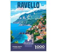 1000 Pieces Puzzles for Adults Ravello Italy Adult Puzzles Brain Teaser Game Enhance Memory Unique Gifts for Birthday And Christmas 38x26cm/1000pcs