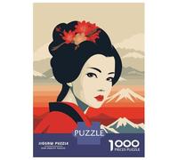 1000 Pieces Puzzles for Adults Retro Japanese Geisha Art Jigsaw Puzzle Family Games Difficult Hard Unique Gifts for Birthday And Christmas 52x38cm/1000pcs