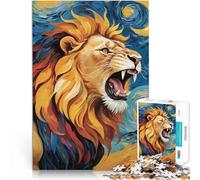 1000 Pieces Puzzles for Adults Roar Lion Van Gogh Style Lernspiele DIY Spielzeug Die Liebe zwischen Paaren stärken38x26cm