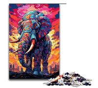 1000 Pieces Puzzles for Adults Robot Elephant by of Thick Coloured Clour Decompressing Intellectual Educational Toy Gifts Ideas 75x50cm