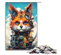 1000 Pieces Puzzles for Adults Robot Fox by of Thick Coloured Clouds Decompressing Intellectual Educational Toy Gifts Ideas 75x50cm