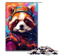 1000 Pieces Puzzles for Adults Robot Red Panda by of Thick Coloured Decompressing Intellectual Educational Toy Gifts Ideas 75x50cm