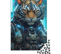 1000 Pieces Puzzles for Adults Robot Tiger Jigsaw Puzzles for Adults Puzzle Cardboard Puzzles Educational Stress Relief Toy Puzzle 38x26cm/1000pcs