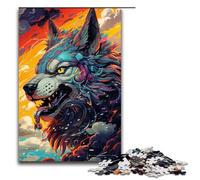1000 Pieces Puzzles for Adults Robot Wolf by SplattersLots of Thick Coloured Clouds Decompressing Intellectual Educational Toy Gifts Ideas 1000 PCS