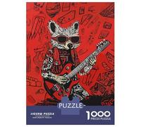 1000 Pieces Puzzles for Adults Rockstar Raccoon Puzzle for Adults Toy Wall Decor Analysis And Logic Unique Gifts for Birthday And Christmas 38x26cm/1000pcs