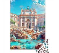 1000 Pieces Puzzles for Adults Rome Trevi Fountain Puzzles for Adults Hands-on Game But Fun And Humorous Parent-child Interaction 52x38cm/1000pcs