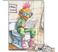 1000 Pieces Puzzles for Adults Rooster Go Toilet Challenging Puzzles size 26x38cm Brain Challenge Game for Teenagers & Family Interaction