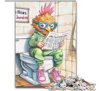 1000 Pieces Puzzles for Adults Rooster Go Toilet Puzzles for Adults Family Interaction & Fun Gift, Vibrant Abstract Design size : 50x75cm