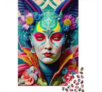 1000 Pieces Puzzles for Adults Rose Girl Jigsaw Puzzles for Adults Cardboard Puzzles Educational PuzzleFamilyGame 1000pcs (75x50cm)