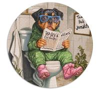 1000 Pieces Puzzles for Adults Rottweiler Go Toilet Puzzles for Adults Creative Family Game & Home Decor, for Teenagers 67.5x67.5cm