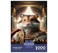 1000 Pieces Puzzles for Adults Royal Hamster Portrait Jigsaw for Adults Family Games Difficult Challenge Unique Gifts for Birthday And Christmas 70x50cm/1000pcs