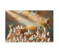 1000 Pieces Puzzles for Adults - Rustic Easter Decor Beige Puzzles for Family Games, Puzzle for Gifts, Funny Puzzle for Education