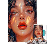 1000 Pieces Puzzles for Adults Sadness In My Eyes Jigsaw Puzzle Brain Teaser Game Analysis And Logic Unique Gifts for Birthday And Christmas (Size 38x26cm)