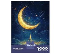 1000 Pieces Puzzles for Adults Sailboat Under Crescent Moon Jigsaws for Adults Relax Games Enhance Memory Unique Gifts for Birthday And Christmas 70x50cm/1000pcs