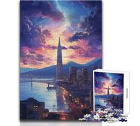 1000 Pieces Puzzles for Adults San Francisco A Dock Town Cozy Soothing Indoor Downtime Advanced Precision Cut Play Toy Size 38x52cm