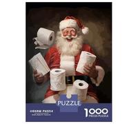 1000 Pieces Puzzles for Adults Santas Toilet Paper Crisis Jigsaw Puzzle Hands-on Game Home Decoration Unique Gifts for Birthday And Christmas 38x26cm/1000pcs
