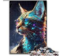 1000 Pieces Puzzles for Adults Savannah Cat Jigsaw Puzzles for Adults size 26x38cm Ideal for Lover, Perfect Christmas, New Year, Valentine's Gift