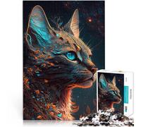 1000 Pieces Puzzles for Adults Savannah Cat Mythos Made of cardboard for age 14+ Toy Wall Decor Birthday and unique gifts。size：26x38cm/10.24x14.96inch