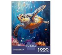 1000 Pieces Puzzles for Adults Sea Turtle Underwater Painting Jigsaw Puzzle Hands-on Game Home Decoration Unique Gifts for Birthday And Christmas 70x50cm/1000pcs