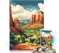 1000 Pieces Puzzles for Adults Sedona Red Rocks Arizona Nature Analyse und Logik Einzigartige Wohndekoration und Geschenke75x50cm