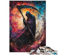 1000 Pieces Puzzles for Adults Shadow Reaper Practical Game Learning Educational Anti-Stress Toys with Matching Poster And Trivia Sheet Size 75x50cm
