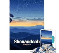 1000 Pieces Puzzles for Adults Shenandoah Valley, Virginia Landscape Brain Intelligence Challenge Addictive Toys Fun Games Family Activities Secret Santa Gifts (Size 75x50cm)