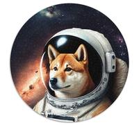 1000 Pieces Puzzles for Adults Shiba Inu Astronaut Impossible Jigsaw Puzzles for Adults Perfect for Family Fun on Holidays 67.5x67.5cm