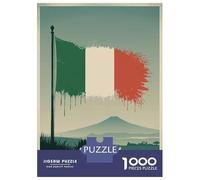 1000 Pieces Puzzles for Adults Sicily Italian Flag Jigsaw Puzzle Hands-on Game Home Decoration Unique Gifts for Birthday And Christmas 70x50cm/1000pcs
