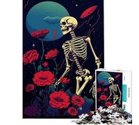 1000 Pieces Puzzles for Adults Skeleton in Space Garden for Educational Game Challenge Toy Hands-on Game Home Art Decor Secret Santa Gifts (Size 50x75cm)
