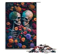 1000 Pieces Puzzles for Adults Skeleton Sea of Flowers Decompressing Intellectual Educational Toy Gifts Ideas 75x50cm
