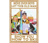 1000 Pieces Puzzles for Adults - Skiing Couple, Move Over Boys Let This Old Man Show You How to Ski Funny Challenging Jigsaw Puzzle Perfect for Game Nights