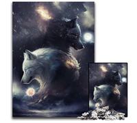 1000 Pieces Puzzles for Adults Skoll And Hati Impossible Jigsaw Puzzles for Adults Perfect for Teenagers Family Bonding Brain Teaser DIY Home Decor Gift 1000 PCS(38x26cm)