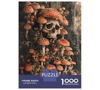1000 Pieces Puzzles for Adults Skull Mushrooms Death Puzzle for Adults Toy Wall Decor Analysis And Logic Unique Gifts for Birthday And Christmas 52x38cm/1000pcs