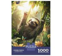 1000 Pieces Puzzles for Adults Sloth in Rainforest Jigsaw Puzzle Family Games Difficult Hard Unique Gifts for Birthday And Christmas 70x50cm/1000pcs