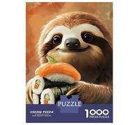 1000 Pieces Puzzles for Adults Sloth Japanese Sushi Roll Nori Seaweed Puzzle for Adults Toy Wall Decor Analysis And Logic Unique Gifts for Birthday And Christmas 70x50cm/1000pcs