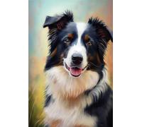 1000 Pieces Puzzles for Adults - Smiling Sheepdog Jigsaw Puzzles, Full of Challenging and Exciting Puzzle, Party Games, Family Game, Brain Training Toy