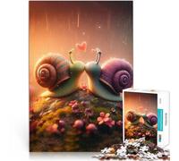 1000 Pieces Puzzles for Adults Snail Love Trainieren Sie Ihr Gehirn und Ihre Hände Verbessern Sie das Gedächtnis52x38cm