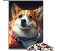 1000 Pieces Puzzles for Adults Space Astronaut Corgi Challenging Puzzles for Family & Friends, Brain-Teasing Challenge (Szie 26x38 cm)
