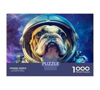 1000 Pieces Puzzles for Adults Space Bulldog Teenager Puzzles Brain Teaser Game Home Decoration for Is Ideal As A Gift 70x50cm/1000pcs